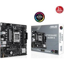 Asus Prıme A620AM-K A620 Ddr5 (Vga Yok) Glan Matx HDMI Dp M2 Argb Am5 Amd Anakart