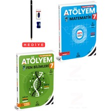 7.sınıf Atölyem Yeni Müfredata Göre Matematik-Fen Bilimleri Soru Bankası Tadında 2 Kitap Set Kalem Seti Hediyeli