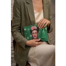 Belirtilmemiş Frida Kahlo Desenli Özel Tasarım Çok Amaçlı Portföy & Makyaj Çantası