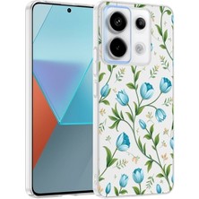 Lexroo Xiaomi Redmi Note 13 Pro 5g Kılıf Kamera Korumalı Desenli Lexroo Klip Kapak - Mavi Lale