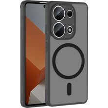 Lexroo Xiaomi Redmi Note 13 Pro 4g Kılıf M-Safe Şarj Özellikli Lexroo Babet Kapak - Siyah