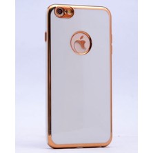 Lexroo Apple iPhone 7 Plus Kılıf Lexroo Arkası Parlak 360 Silikon - Siyah-Rose Gold