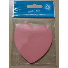 Kalp Şeklinde Pembe 75 Yaprak Post It