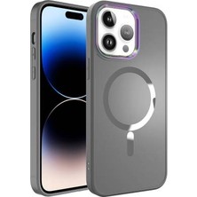 Lexroo Apple iPhone 14 Pro Max Kılıf M-Safe Wireless Şarj Özellikli Lexroo Stil Kapak - Siyah