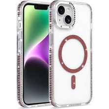 Lexroo Apple iPhone 13 Kılıf M-Safe Şarj Özellikli Lexroo Tera Silikon Kapak - Mürdüm