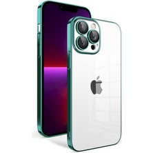 Lexroo Apple iPhone 13 Pro Kılıf Kamera Korumalı Renkli Çerçeveli Lexroo Garaj Kapak - Gold