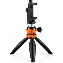 Camten Tt-21 Çok Fonksiyonlu Mini Tripod + Telefon Tutucu Kırmızı-Mavi-Turuncu-Siyah