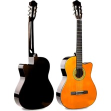 Longa Kesik Kasa Klasik Gitar Turuncu Cutaway Klasik Gitar 4 /4 Tam Kasa