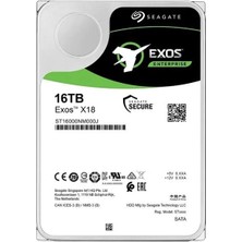 Seagate 16TB 3.5" Exos ST16000NM000J 7200 Rpm 256MB Sata-3 Enterprise Nas ve Güvenlik Diski