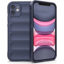 Lexroo Apple iPhone 11 Kılıf Esnek Tpu Oyuklu Arka Yüzey Tasarımlı Lexroo Etnik Silikon Kapak - Lacivert