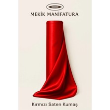 Mekik Manifatura Kırmızı Saten Kumaş ( 100 Metre Için )
