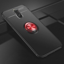 Lexroo Huawei Mate 10 Lite Kılıf Lexroo Ravel Silikon Kapak - Siyah-Kırmızı