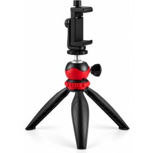 Camten Tt-21 Çok Fonksiyonlu Mini Tripod + Telefon Tutucu Kırmızı-Mavi-Turuncu-Siyah