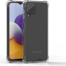 Lexroo Samsung Galaxy A22 - M22 - M32 Uyumlu Ekstra Darbe Emici Airbag Tasarım Şeffaf Kılıf Kapak