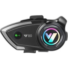 Zamerya Y80 Motosiklet Kask Kulaklık Intercom Işıklı Motorsiklet Interkom