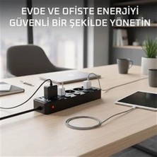 Zamerya Akım Korumalı 4’lü Priz 2xusb 2xtype-C Çıkış Yüksek Gerilim Koruma Priz Çoğaltıcı