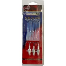Naniwaosakashi V8 10CM 10GR 3 Jighead + 5 Silikon Yem Seti Purple Transparent