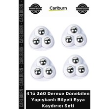 Carlburn Özel Üretim Mobilya Kutu Tekerlek 4'lü 360 Derece Dönebilen Yapışkanlı Bilyeli Eşya Kaydırıcı Seti