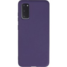 Samsung Galaxy S20 Kılıf Nano Içi Kadife Silikon - Mor