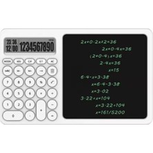 Epilons Çok Amaçlı Digital Hesap Makinesi LCD Ekran Yazma Tableti Ofis Okul Için Silinebilir El Yazısı Not Defteri