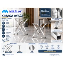 Miralay Metal x Masa Ayağı 2'li Takım - Gümüş