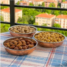 Zinnunbakır Bakır Kahvaltılık Çerezlik Premium Kalite 6'lı Tabak