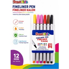 Artlantis 12 Renk Fineliner Kalem 0.4 mm Ince Keçe Uçlu Kalem 1 Paket Smart Kids Fineliner Keçe Uçlu Kalem Seti
