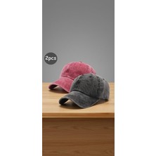 Akix Unisex Eskitme Spor Şapka Kafaya Göre Ayarlanabilir 2 Adet
