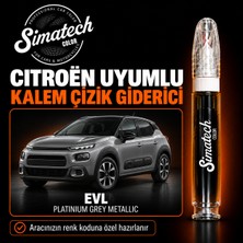 Simatechcolor Citroen Evl Platınıum Grey Metallıc Uyumlu Çizik Giderici Rötuş Kalemi