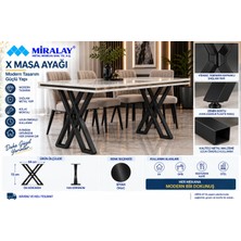 Miralay Metal x Masa Ayağı 2'li Takım Siyah