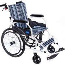 Comfort Plus KY863-20 Mavi Desenli Alüminyum Tekerlekli Sandalye