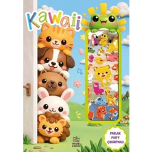 İthaki Çocuk Yayınları Kawaii - Puffy Parlak Çıkartmalı Boyama Kitabı