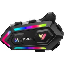 Blic Y20MAX Bluetooth 6.0 Motosiklet Kask Interkom – 300M Çiftli Intercom, 25 Saat Konuşma, 1000MAH, Rgb Işıklı, Ipx6