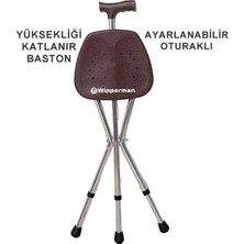 Medikaltec Wipperman W 530 Ayarlanabilir Oturma Aparatlı Baston