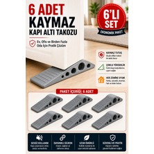 Open City 6 Adet Gri Silikon Kapı Altı Stoperi Kaydırmaz Kapı Durdurucu 12 cm Kapı Sabitleyici