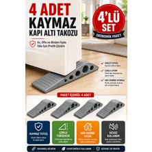 Open City 4 Adet Gri Silikon Kapı Altı Stoperi Kaydırmaz Kapı Durdurucu 12 cm Kapı Sabitleyici