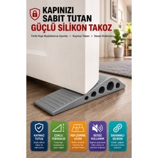 Open City 1 Adet Gri Silikon Kapı Altı Stoperi Kaydırmaz Kapı Durdurucu 12 cm Kapı Sabitleyici