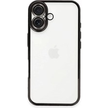 TeknoKapsül Newface Apple iPhone 16 Plus Kılıf Razer Lensli Silikon - Siyah