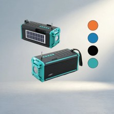 TKÇ Bluetooth Fm Radyo ve Mp3 Çalar Solar Panel Fenerli USB Şarjlı