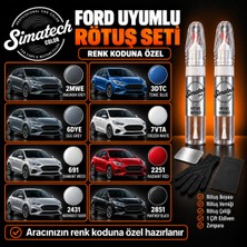 Simatechcolor Ford 691 Dıamant Weıss Uyumlu Çizik Giderici Rötuş Seti
