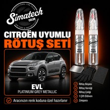 Simatechcolor Citroen Evl Platınıum Grey Metallıc Uyumlu Çizik Giderici Rötuş Seti