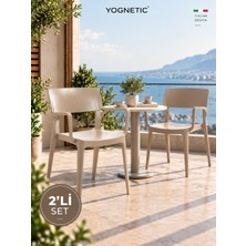 Yognetic Aroya Koltuk | Ultra Dayanıklı, Iç & Dış Mekan, Kollu Sandalye - 2'li Set