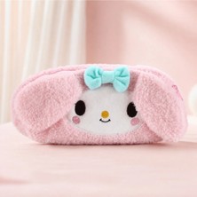 Fillikutum Kawaii Sanrio Peluş Fermuarlı Kalemlik Cinnamoroll My Melody Kuromi Seçenekli Peluş Kalemlik - Pembe