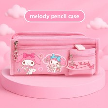 Fillikutum Sanrio My Melody Kawaii Pembe Kalem Kutusu – Yüksek Kapasiteli Çok Gözlü Kalemlik - Pembe