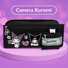 Fillikutum Sanrio Kuromi Kawaii Siyah Kalem Kutusu – Yüksek Kapasiteli Çok Gözlü Kalemlik - Siyah