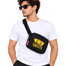 Nirvana Unisex Siyah Omuz Çantası