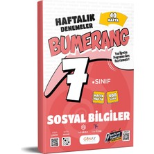 Akm Kitap 7. Sınıf Sosyal Bilgiler Bumerang Haftalık Denemeler Günay Yayınları