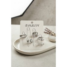 Hayat Store Gümüş Renk Pirinç Bohem Yüzük Kombini BYK4265 - Lisinya