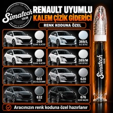 Simatechcolor Renault 369 Blanc Glacıer Uyumlu Çizik Giderici Rötuş Kalemi