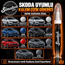 Simatechcolor Skoda 9102/LF7T Dıamond Sılver Uyumlu Çizik Giderici Rötuş Kalemi